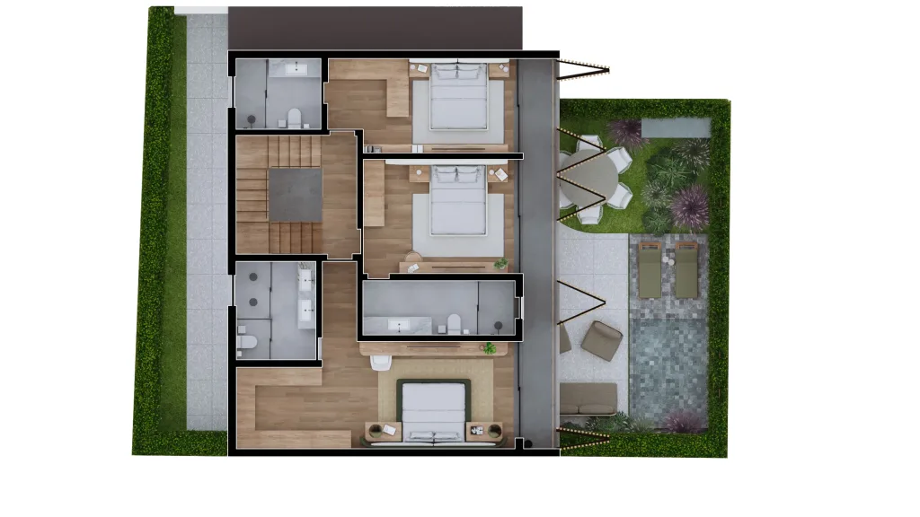 Áurea - Casa 03 - PLANTA DO PAVIMENTO SUPERIOR